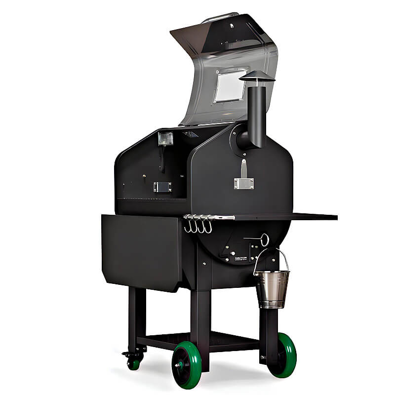 Green Mountain Grills Ledge SS Prime Pellet Grill  with shelf space