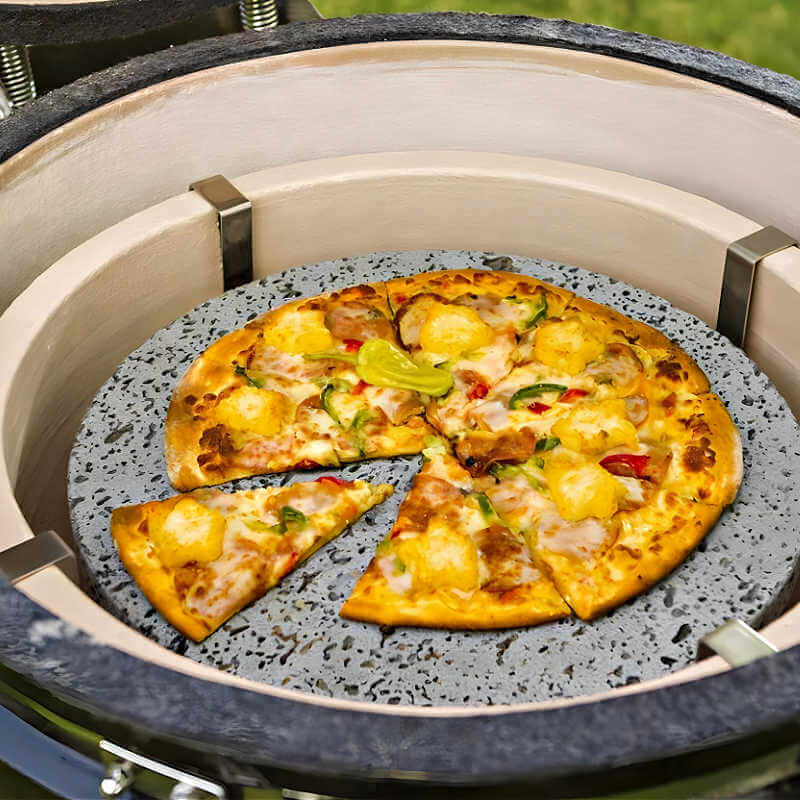  Vision Grills Ceramic Kamado Grill with Pizza Stone