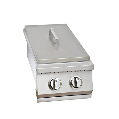 KoKoMo Grills Built In Stainless Steel Double Side Burner With Removable Stainless Steel Lid