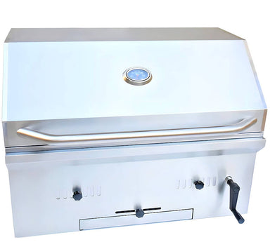 KoKoMo Grills 32 Inch Built In Charcoal Grill With Stainless Steel Construction