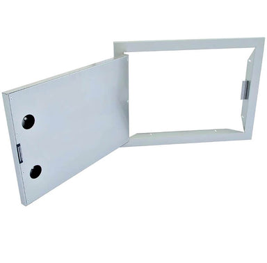 Kokomo Grills 20 Inch Reversible Stainless Steel Access Horizontal Door | Durable Stainless Door Frame