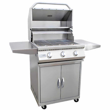 Kokomo Grills 26 Inch 3 Burner Freestanding Gas Grill | On Grill Cart With Side Shelves
