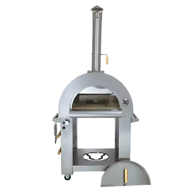 Kokomo Grills 32 Inch Dual Fuel Stainless Steel Pizza Oven | Stainless Steel Cart