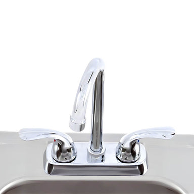 Lion 15 x 15-Inch Outdoor Stainless Steel Sink With Hot/Cold Faucet