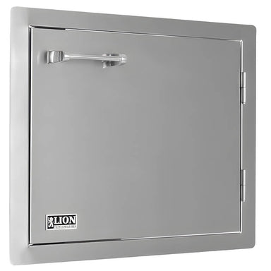 Lion 22-Inch Horizontal Single Access Door with Paper Towel Rack | Stainless Steel Handle