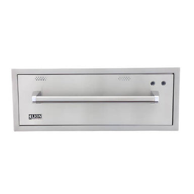 Lion 30-Inch Built-In 120V Electric Stainless Steel Warming Drawer | Stainless Steel Construction