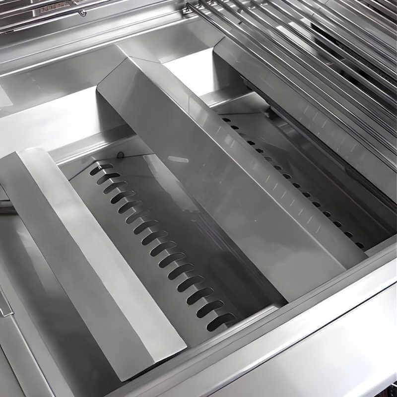 Lion Prominent Q BBQ Island: L75000 32-in Grill | 304 Stainless Steel Flame Tamers