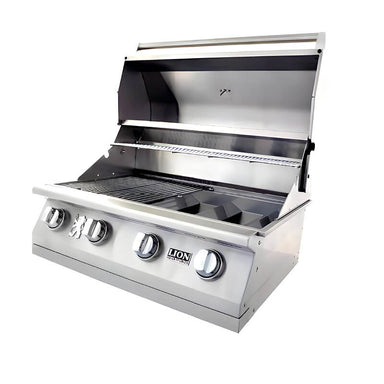 Lion L60000 32-Inch 4-Burner Stainless Steel Built-In Grill | 16 Gauge 304 Stainless Steel Construction