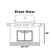 Lion Prominent Q BBQ Island: L90000 40-in Grill & 33-in Double Door | Front View Dimensions