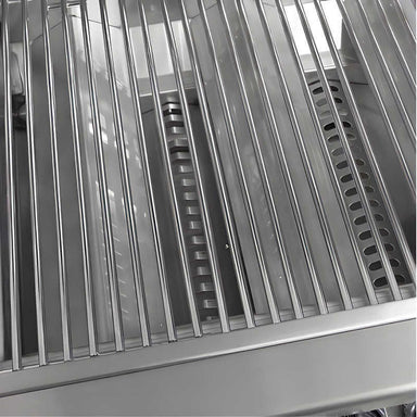 Lion Resort Q BBQ Island: L9000 40-Inch 5-Burner Gas Grill | Heavy-Duty Stainless Steel Cooking Grates