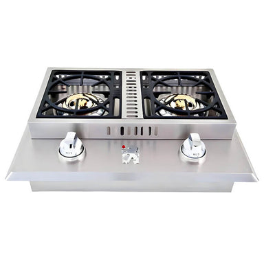 Lion Stainless Steel Drop-In Double Side Burner | Convertible Wok Grate