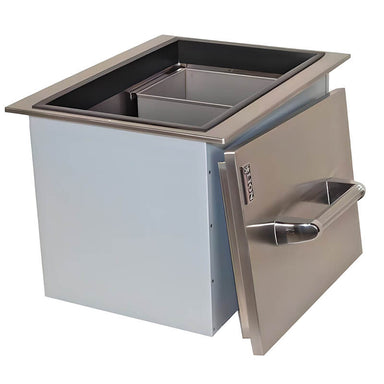 Lion Stainless Steel Drop In Ice Bin With Condiment Tray