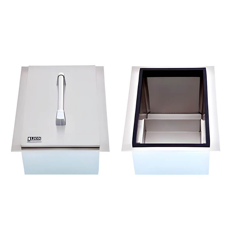 Lion Stainless Steel Drop In Ice Bin With Condiment Tray | Fully Insulated Design
