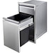 Memphis Grills 15-inch Stainless Steel Double Drawer with Trash Bin | Soft-Closing Drawers