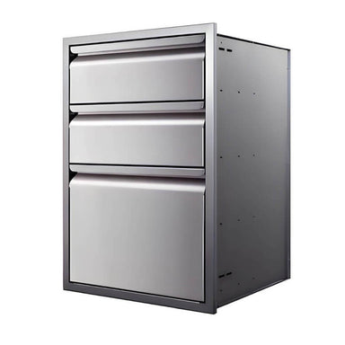 Memphis Grills 21-Inch Stainless Steel Triple Access Drawer | 304 Stainless Steel Construction