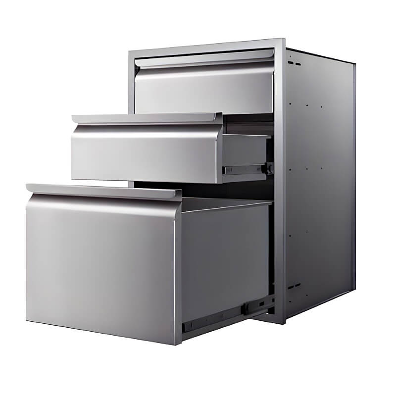 Memphis Grills 21-Inch Stainless Steel Triple Access Drawer | Soft Closing Drawers