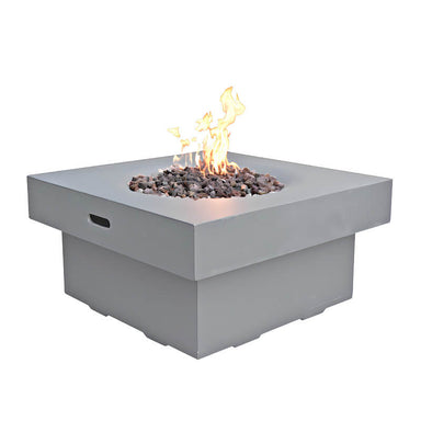 Modeno Branford Slate Square Concrete Fire Table with Flame