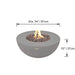 Modeno Roca Light Gray Concrete Fire Bowl 