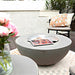 Modeno Roca Light Gray Concrete Fire Bowl with Stainless Steel Lid