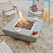 Modeno Westport Gray Concrete Square Fire Table with strong warming radius