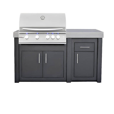 New Castle 62-Inch Grill Island | Summerset Sizzler Pro | Door/Drawer Combo Cabinet