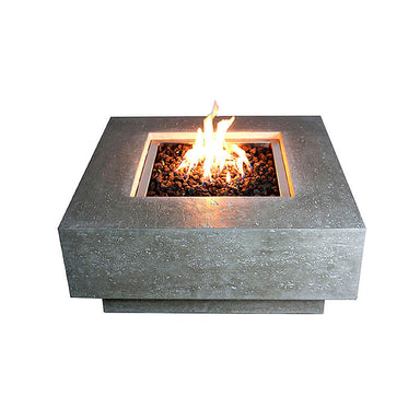 Elementi Manhattan Fire Pit Table in Light Gray