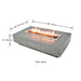 Elementi 55 Inch Hampton Rectangular Concrete Fire Table in Light Gray With Dimensions