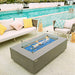 Elementi Plus Meteora Space Gray Concrete Rectangular Fire Table  with Tampered Glass Wind Guard