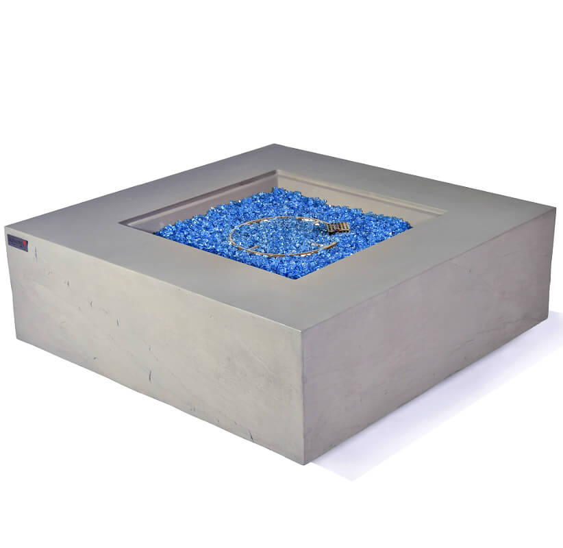 Elementi Plus Capertee Space Grey Concrete Square Fire Table