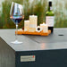 Elementi Plus Bergen Dark Gray Concrete Square Fire Table with Amble Entertaining Space