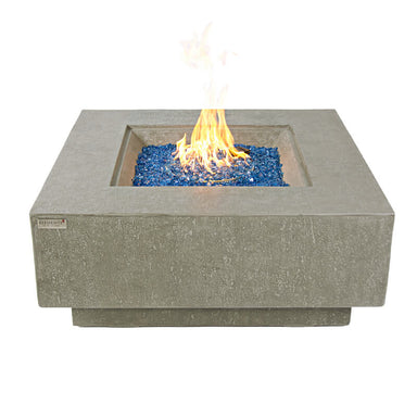Elementi Plus Victoria Light Gray Concrete Square Fire Table