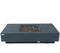 Elementi Plus Cannes Slate Black Concrete Rectangular Fire Table  with Fire Glass included