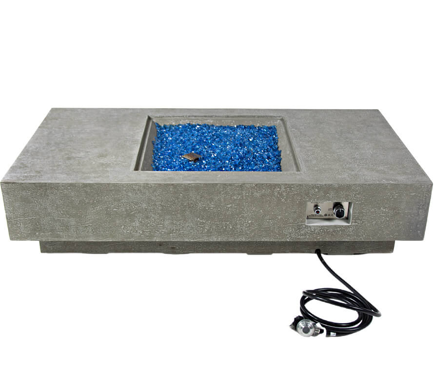 Elementi Plus Monte Carlo Fire Table  with 10 Ft Gas hose
