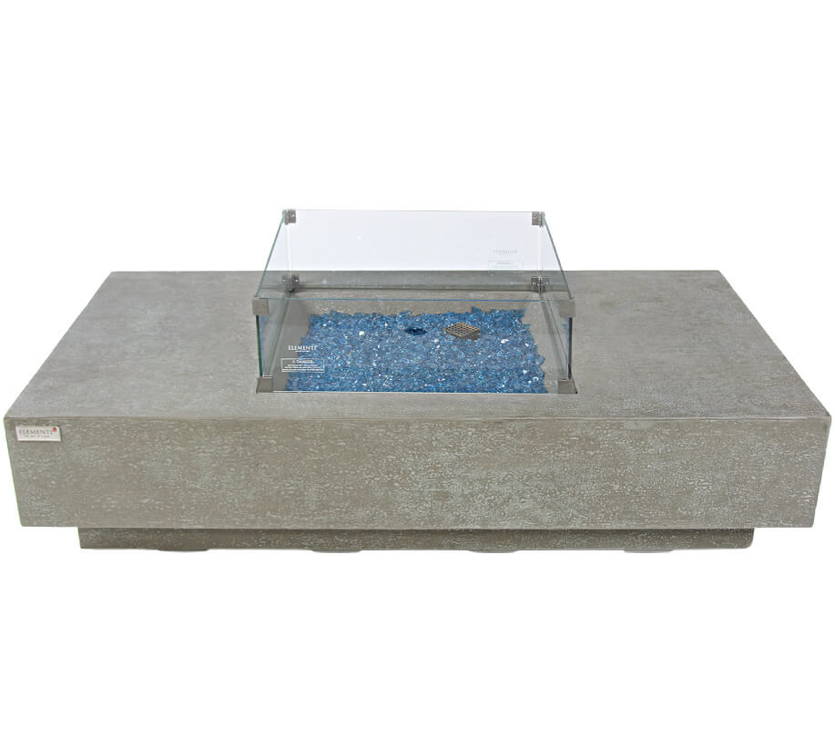 Elementi Plus Monte Carlo Fire Table  with Tempered Glass Wind Guard