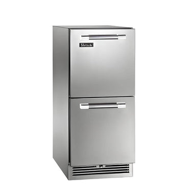 Perlick 15-Inch Signature Series Stainless Steel Drawer Outdoor Refrigerator with Lock