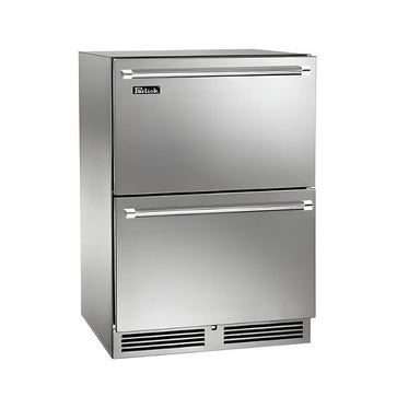 Perlick 24-Inch 5.0 Cu. Ft. Signature Series Stainless Steel Drawer Outdoor Freezer with Lock