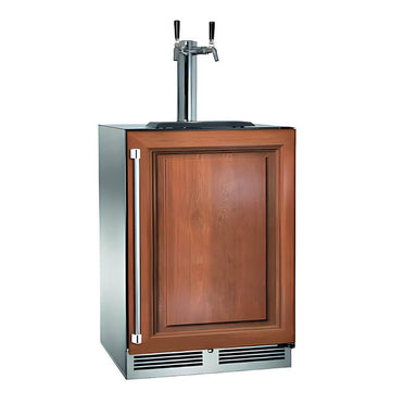 Perlick 24-Inch C-Series Panel Ready Double Tap Outdoor Beverage Dispenser w/ Lock | Right Hinge