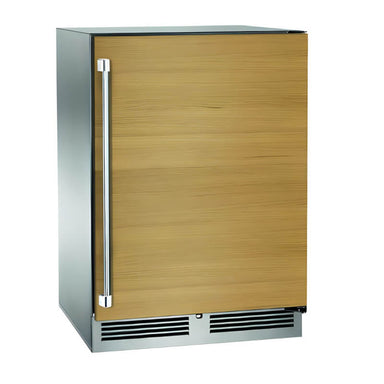 Perlick 24-Inch C-Series Panel Ready Outdoor Refrigerator with Lock | Wood Grain Right Hinge