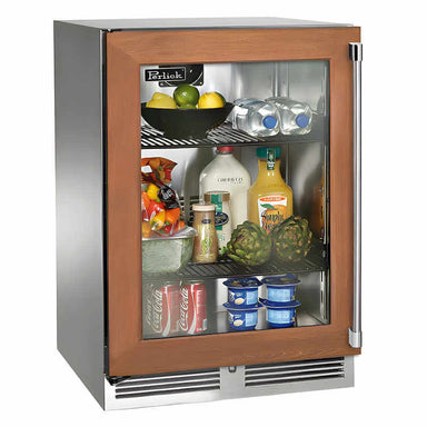 Perlick 24-Inch Signature Series Panel Ready Glass Door Outdoor Refrigerator | Cabinet Panel - Left Hinge
