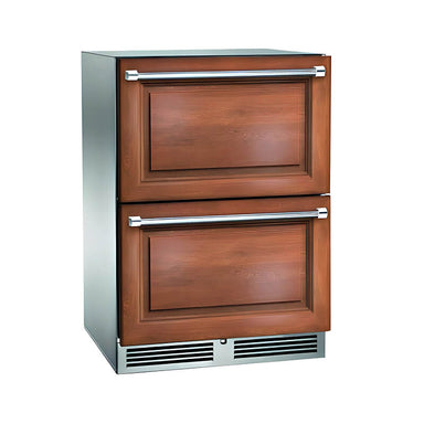 Perlick 24-Inch Signature Series Panel Ready Outdoor Dual Zone Refrigerator/Freezer Drawers | Custom Panel Ready