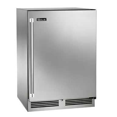 Perlick 24-Inch Signature Series Stainless Steel Outdoor Dual Zone Refrigerator/Wine Reserve w/ Lock | Right Hinge