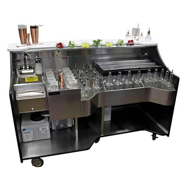 Perlick 70-Inch Tobin Ellis Signature Series Mobile Bar With Sink | Rear View