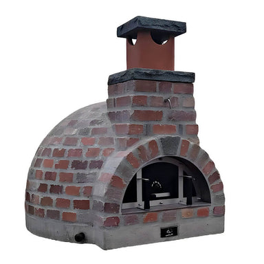 ProForno New Haven Rustico Wood Fired/Hybrid Brick Pizza Oven | Metal Dual Handle Door