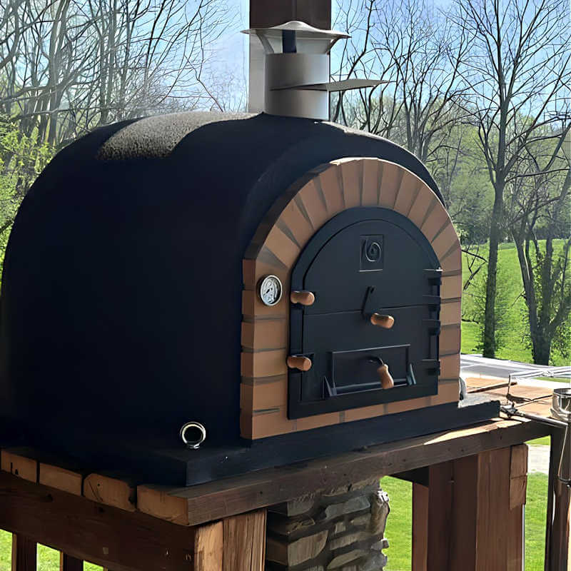 ProForno Royal Traditional Wood Fired/Hybrid Brick Pizza Oven | Native Black