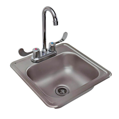 RCS 15 X 15 Outdoor Rated Stainless Steel Drop In Sink With Hot/Cold Faucet - RSNK1