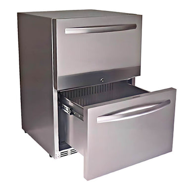 RCS 24-Inch 5.2 Cu. Ft. Outdoor Dual Drawer Refrigerator | Self-Closing Drawers