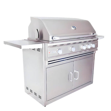 RCS Cutlass Pro 38 Inch Freestanding Gas Grill with Ceramic Briquettes | Double Door Cart