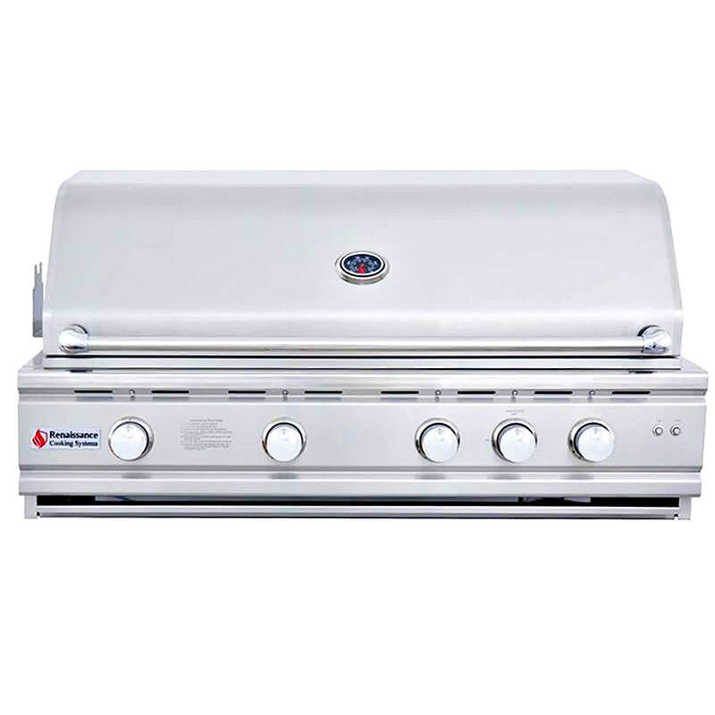 RCS Cutlass Pro 42 Inch Built-In Gas Grill with Ceramic Briquettes | Dual Line Grill Hood