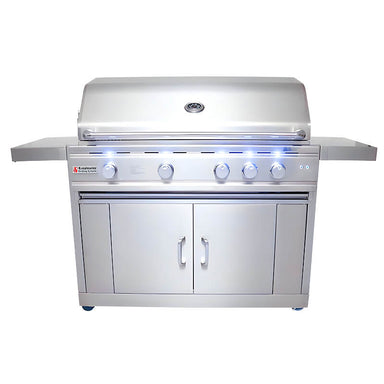 RCS Cutlass Pro 42 Inch Freestanding Gas Grill with Ceramic Briquettes
