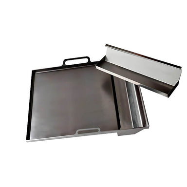 RCS Dual Plate Stainless Steel Griddle | Removable Grease Tray